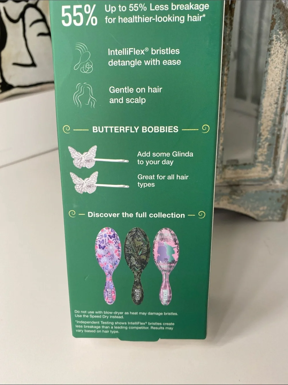 Wet Brush Wicked Glow with Glinda Detangler Hair Brush - Purple Floral